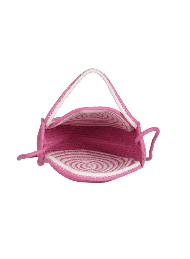 FABINALIV Pink Geometric Braided Women Cotton Sling Bag (FLHB-1016-Pink) - Image 5